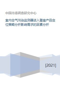 室内空气污染监测器进入壁垒产品定位策略分析影响需求的因素分析